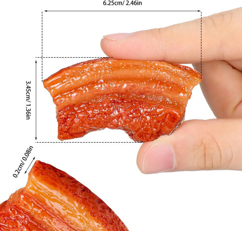 5pcs Vaguelly Realistic Food Props Meat Model Simulation Bacon Toy Lifelike Decoration
