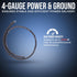 Elite Audio Base Series Amplifier Install Kit - 2000W Max Power, 4-Gauge, Mini ANL Fuse, 17ft 2-Ch RCA Cable, 16-Gauge