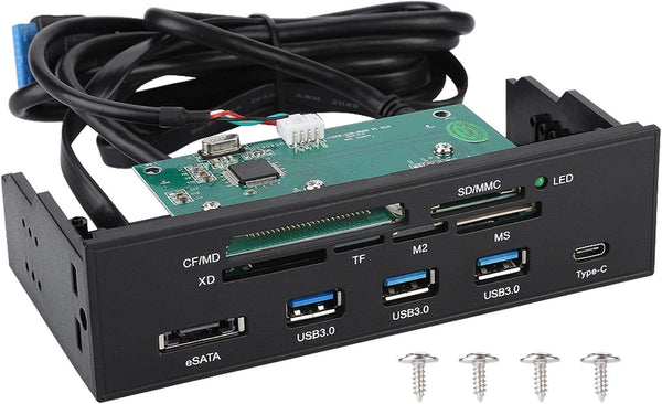 ciciglow Internal Card Reader, 5.25inches USB 3.0 Interface Multifunction Internal Card Reader Dashboard
