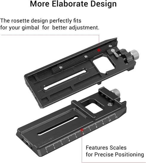 SMALLRIG Quick Release Plate Adapter for Arca-Swiss for DJI RS 4 / RS 4 Pro / RS 2 / RSC 2 / RS 3 / RS 3 Pro & Ronin-S