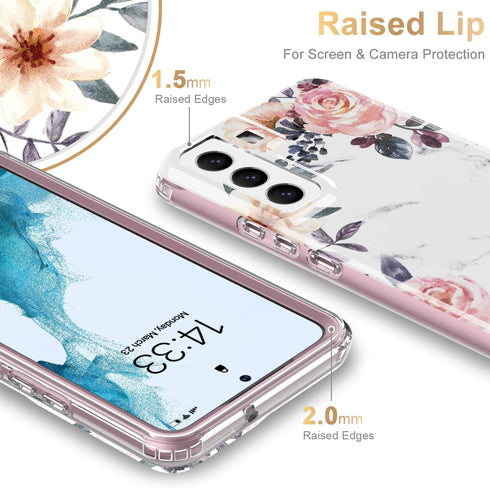 Esdot Compatible with Samsung Galaxy S22 Plus Case, Protective Phone Case with Fashionable Designs for Women