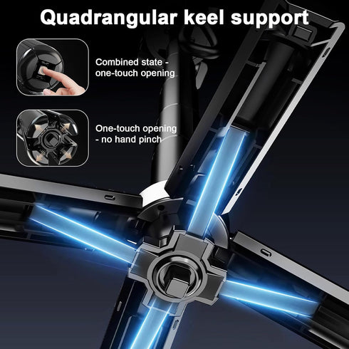 Dayinkes 4-in-1 360 225 Phone Tripod Stand with Clip, Extendable Selfie Stick with Rotation & Tilt, Portable Foldable