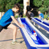 Gemscream 2 10ft Pcs Inflatable Sailing Boat Raceway, Portable Water Racing Lane Track for Kids, Indoor Outdoor Water