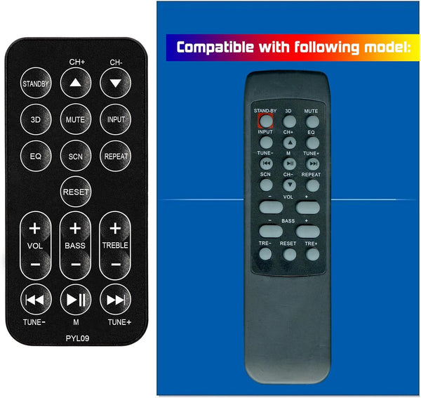 XINJISHIMIN Replacement Remote Control for Pyle Soundbar TV Speaker PSBV200BT (with Mounting Bracket)
