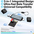 Cyberguys! 3.0 5Gbps 2-in-1 Cyberguys USB SD Card Reader, Dual USB-C & USB-A Connector, High-Speed SD/MicroSD Memory