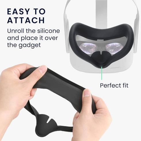 kwmobile Cover for Apple Vision Pro VR Glasses - Silicone Mask - White Compatible with VR Lenses