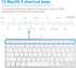 Macally Small Wired Keyboard for Mac & Windows - 78 Scissor Switch Keys, USB Mini Aluminum Keyboard