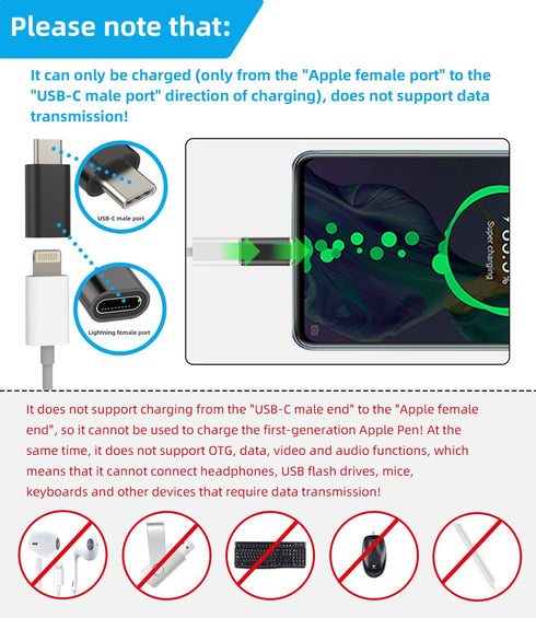Lightning Female to USB C Male(3pack) Charger Adapter for Apple IPhone15 Pro Max Plus ipad Pro Air Mini for Galaxy Note S22 Ultra Z Flip S21 S20 S23 LG Pixel Type C Charging Cord Converter Cable