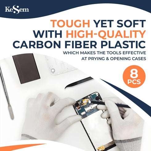 KESEM 8pcs Spudger Pry Opening Tool Kit, Plastic & Metal Spudger Prying & Open Tools for iPhone, Laptop, iPad, Cell