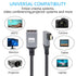 RIIEYOCA 4K 4K Laptop,Projector,TV,Monitor,Camcorder(Cable:20cm) Micro HDTV to HDTV Adapter Cable,Right Angle Micro