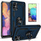 STARSHOP Compatible Samsung Galaxy A71 5G Phone Case with Tempered Glass Screen Protector, Blue