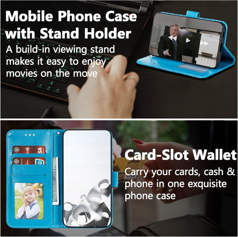 EYZUTAK Mandala Case for iPhone SE(5G) 2022, iPhone 7, 8, Premium Leather Flip Wallet with Card Slots, Magnetic Stand -