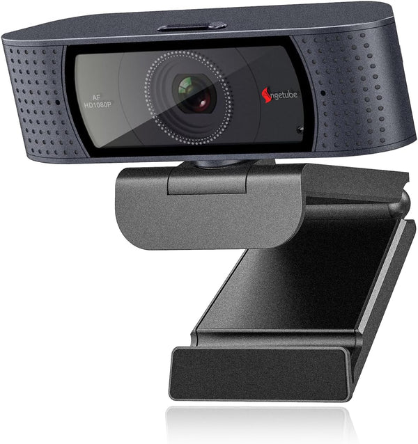 Angetube 1080P HD Webcam with Microphone, Computer Camera, 2 Mics, USB Type-A &