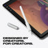 FUSE Apple Pencil Grip - Compatible with Apple Pencil Pro and Gen 2 Stylus for Procreate Drawing, Writing - Designed for Magnetic Charging and Double Tap Sensor (Green Slate, Graphite)