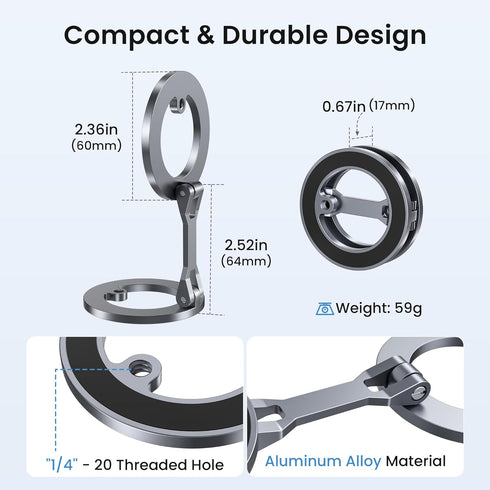 Itramax Stand,360 17 16 15 14 13 12 Magnetic Phone Holder for Gym,Double Ring Magnetic Gym Phone Adjustable Cell-Phone