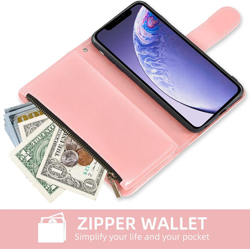 Asuwish Compatible with iPhone 11 Wallet Case, Tempered Glass Screen Protector, Flower Leather Flip Card Holder