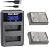 Kastar 2-Pack BLS-50 Battery and LED2 USB Charger Compatible with Olympus Pen E-P1, E-P2, E-P3, E-P7, E-PL1, E-PL1s,