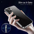 JJGoo iPhone 14 Plus Case Clear, Non-Yellowing Shockproof Slim Anti-Scratch Hard PC Back Protective Cover