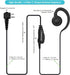 2-Pack Walkie Talkie Earpieces, 2.5mm/3.5mm 2-Pin Headset with PTT Mic for Motorola Radios