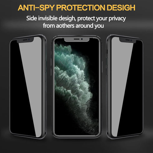 2 Pack Privacy Screen Protector & Camera Lens Protector for iPhone 11 Pro 5.8", Anti-Spy Tempered Glass, Case Friendly