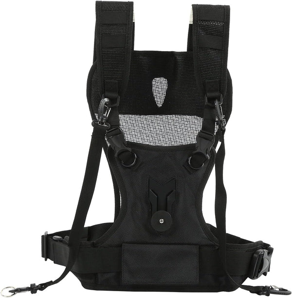 Dual Camera Strap, Adjustable Multi Carrying Harness with Side Holster & Secure Strap, Breathable Comfortable Double
