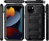Marrkey Waterproof Case for iPhone 15 Pro, Heavy Duty Metal Full Body Shockproof Dustproof Defender - Black