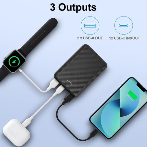 12000mAh Battery Pack for Heated Vest, 5V 2A Power Bank for Heated Jacket and Hoodie, USB C Portable Charger for iPhone