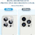 Goton Camera Lens Protector for iPhone 15 Pro Max & 15 Pro - Bling Glitter Diamond Metal, Tempered Glass, Silver.