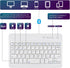 DETUOSI Universal 7-8 inch Wireless Keyboard, Multi-Device Travel Portable Ultrathin (6mm) Lightweight Wireless Keyboard for iOS/Android/Windows Tablet, Computer and Phone #White