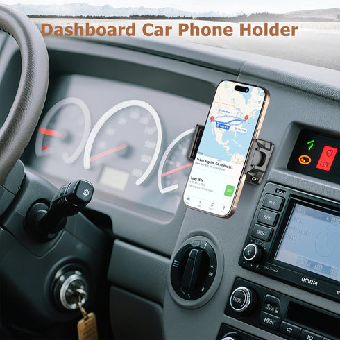 MAGJIEYX 4.7"-6.9" Car Phone Holder for Truck/Wall/BoatDrill-Base Mount for Van/Dashboard Durable Stand Compatible
