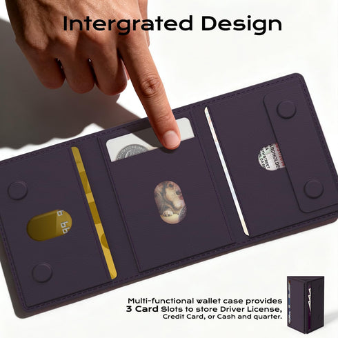 VelvotCovol 2 1 17 3 17, Compatible with Magsafe in Detachable iPhone Phone Case with Wallet, Women Men Credit Card