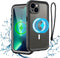 iPhone 13 Magnetic Waterproof Case, Shockproof Compatible with MagSafe, Built-in Screen Protector, Clear