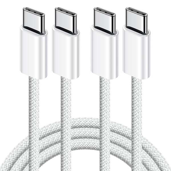 USB C to USB C Cable 60W 2-Pack 10ft Type C Fast Charger Cord for iPhone 15 Pro Max Plus, Samsung S23, iPad Pro