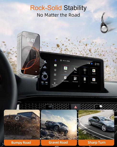 pop-tech 11th 2022 2023 2024 2025 2026, 360 Magnetic Phone Holder for Honda Civic Gen Car Screen Phone Mount Made