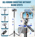 OneNine 67" 1/4 Selfie Stick Tripod for iPhone with Remote Control, Phone Holder and Screw, Adjustable Multi-Angle