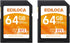 Ediloca UHS-I 64GB SD Card 2 Pack UHS-I Memory Card Fast Storage, Read/Write