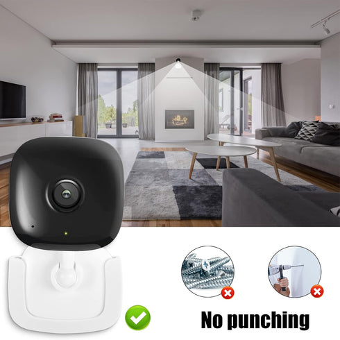 Upgraded 2 Pack Self-Adhesive Wall Mount Holder for Kasa Smart Security Camera EC60, No Drilling Easy Installation