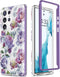 Esdot Protective Case for Samsung Galaxy S22 Ultra, Passing 21ft Drop Test, Fashion Designs for Women Girls, Purple