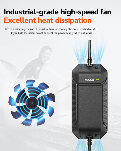 Gicle 12V 15A 180W 110V 12V AC to DC Converter, AC/DC Power Supply Adapter Transformer for Tire Inflator, Car
