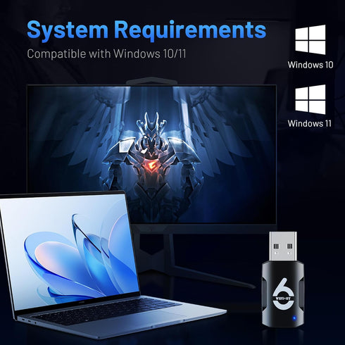 USB WiFi Adapter - 2-in-1 WiFi Bluetooth Adapter 900Mbps Dual Band for PC/Laptop/Desktop, Driver Free Mini Adapter