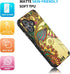 TJS Hybrid Shockproof Case for Boost Mobile Celero 5G + Plus 2024, Antique Flower, with Tempered Glass Screen Protector.