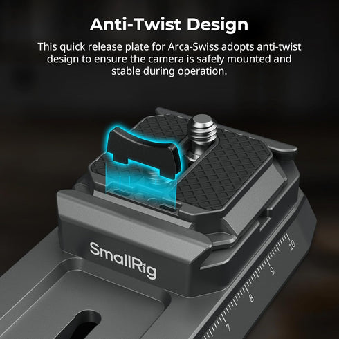 SMALLRIG Quick Release Plate Adapter for Manfrotto, DJI RS 4/RS 4 Pro/RS3/RS 3 Pro/RS 2/RSC 2, Arca-Swiss Included