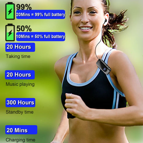 Retractable Wireless Headset, Stereo Earphone V5.0 Noise Cancelling Mic, Comfortable Hands-Free Headset for Sports and