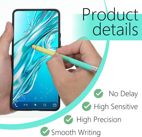 IANFAN 6 2 1 Pcs Stylus Pens for Touch Screens, Tablet Pens with Precision Double Fiber Tips Sensitive in Stylus Pen