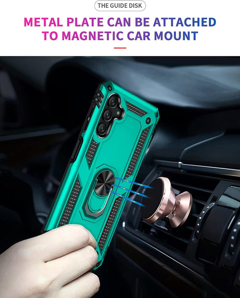 for Galaxy A13 5G Case with HD Screen Protector, Military Grade Hybrid Hard PC Soft TPU Shockproof Case