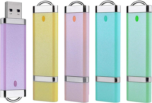 Aiibe 2GB 2G USB Flash Drive 5 Pack USB 2.0 Memory Stick Thumb