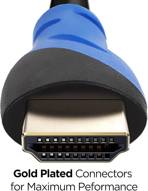 CableVantage HDMI Cable 30 FEET - V1.4 Ultra-High Speed with Ethernet, 18Gbps, 3D HD 1080p Ready, Blue