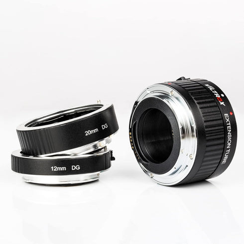 VILTROX DG-C Metal Mount Auto Focus Macro Extension Tube Set Adapter Ring (12mm+20mm+36mm) for Canon DSLR EF/EF-S Lens