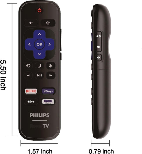 ULTRA PARTS Replacement Remote Control Compatible with All Philips Roku TV Smart TVsOnly Works with Philips Roku TV