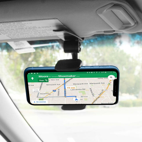 Sun Visor Phone Mount, Car Phone Holder, Cradle Clip for Apple iPhones, Samsung Galaxy, Motorola Moto, Google Pixel